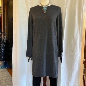Banana Republic Gray Merino Wool Sweater Dress! NEW WITH TAGS! Adorable Sleeve!